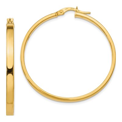 14K Yellow Gold 40mm Hoop Earrings