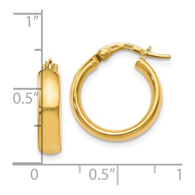 14K Yellow Gold 18mm Hoop Earrings – view 5