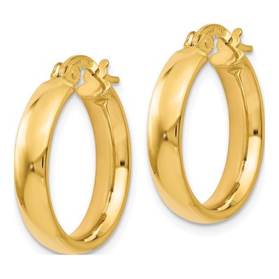 14K Yellow Gold 20mm Hoop Earrings – view 3