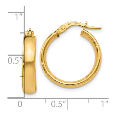 14K Yellow Gold 20mm Hoop Earrings – view 5