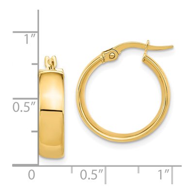 14K Yellow Gold 20mm Hoop Earrings – view 5