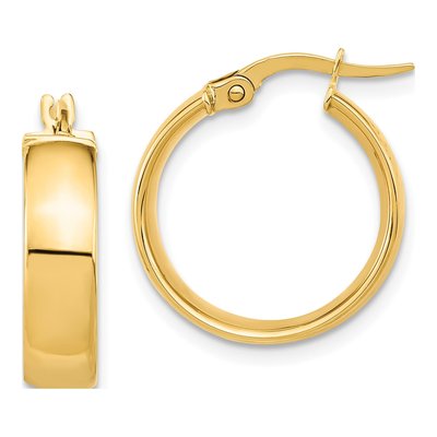 14K Yellow Gold 20mm Hoop Earrings