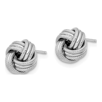 14K Yellow Gold Love Knot Stud Earrings – view 3