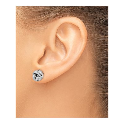 14K Yellow Gold Love Knot Stud Earrings – view 4