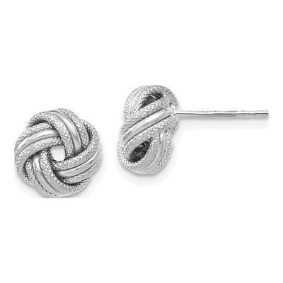 14K Yellow Gold Love Knot Stud Earrings