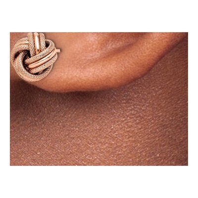 14K Yellow Gold Plating Knot Stud Earrings – view 4