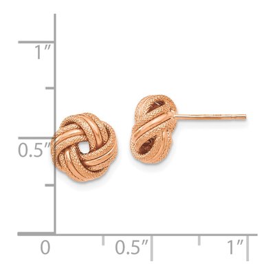 14K Yellow Gold Plating Knot Stud Earrings – view 5