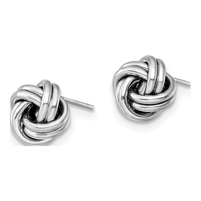 14K Yellow Gold Love Knot Stud Earrings – view 3