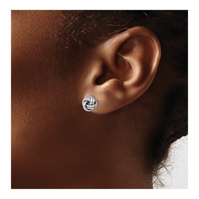 14K Yellow Gold Love Knot Stud Earrings – view 4