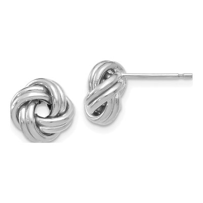 14K Yellow Gold Love Knot Stud Earrings