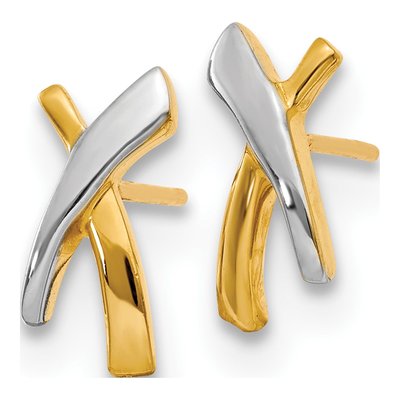 14K Yellow Gold Button Stud Earrings – view 3