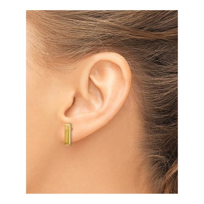 14K Yellow Gold Bar Dangle Earrings – view 4