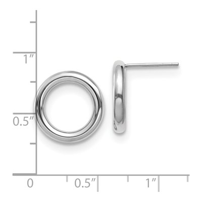 14K White Gold Circle Dangle Earrings – view 5