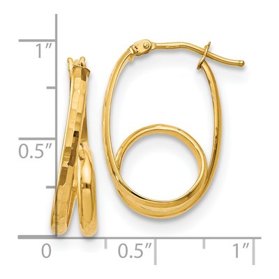 14K Yellow Gold Hoop Earrings – view 5