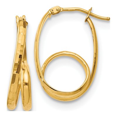 14K Yellow Gold Hoop Earrings