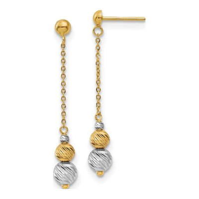 14K Yellow Gold Dangle Earrings