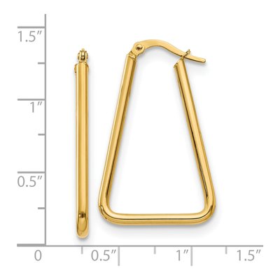 14K Yellow Gold Geometric Hoop Earrings – view 5