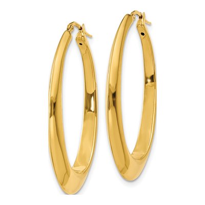 14K Yellow Gold Large Hoop Earrings – view 3