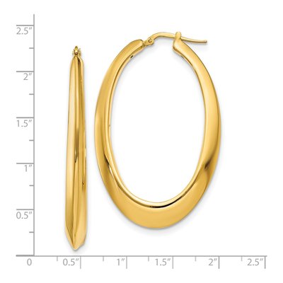14K Yellow Gold Large Hoop Earrings – view 5