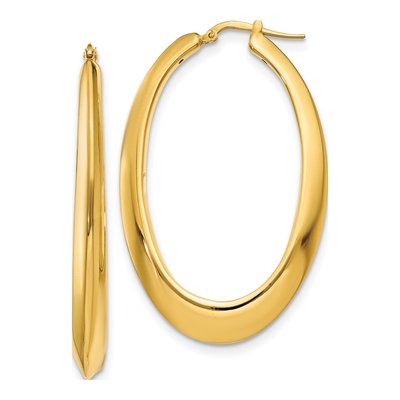 14K Yellow Gold Large Hoop Earrings