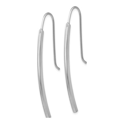 14K White Gold Threader Earrings – view 3