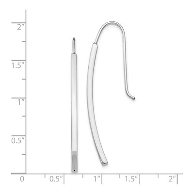 14K White Gold Threader Earrings – view 5