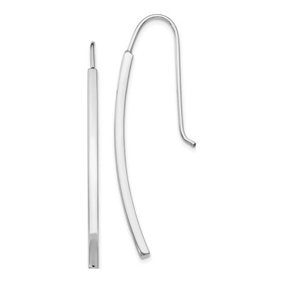 14K White Gold Threader Earrings