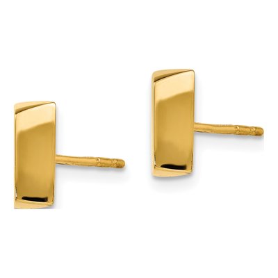 14K Yellow Gold Button Stud Earrings – view 3