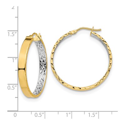 14K Yellow Gold 30mm Hoop Earrings – view 5