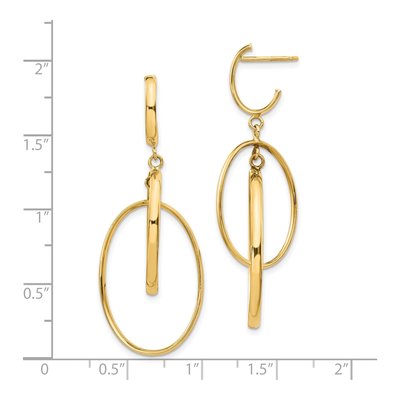 14K Yellow Gold Dangle Earrings – view 5