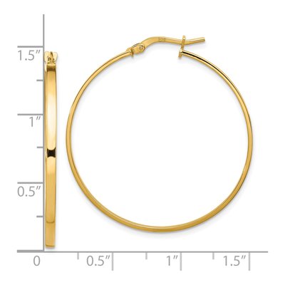 14K Yellow Gold 35mm Hoop Earrings – view 5