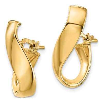 14K Yellow Gold Hoop Earrings – view 3