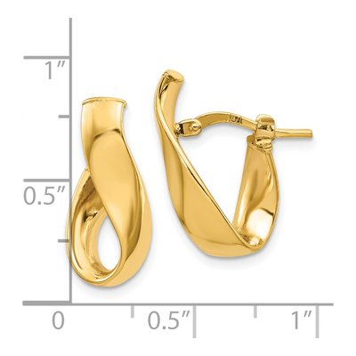 14K Yellow Gold Hoop Earrings – view 5