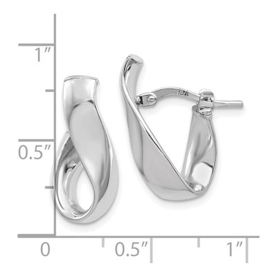 14K White Gold 20mm Hoop Earrings – view 5