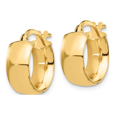 14K Yellow Gold 15mm Hoop Earrings – view 3