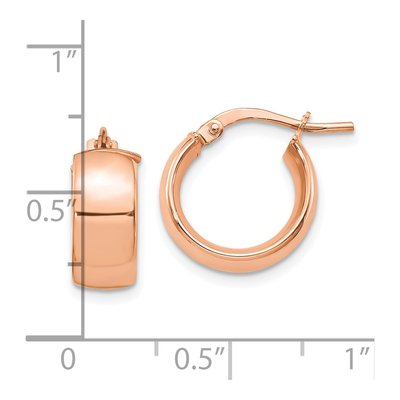 14K Yellow Gold 15mm Hoop Earrings – view 5