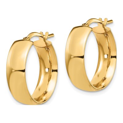 14K Yellow Gold 20mm Hoop Earrings – view 3