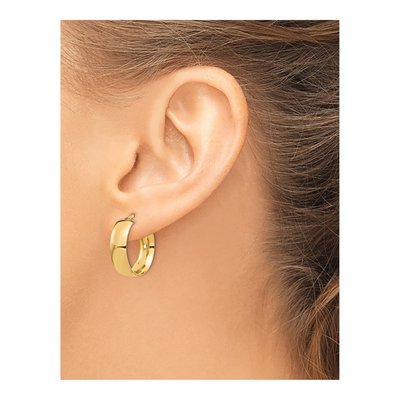14K Yellow Gold 20mm Hoop Earrings – view 4