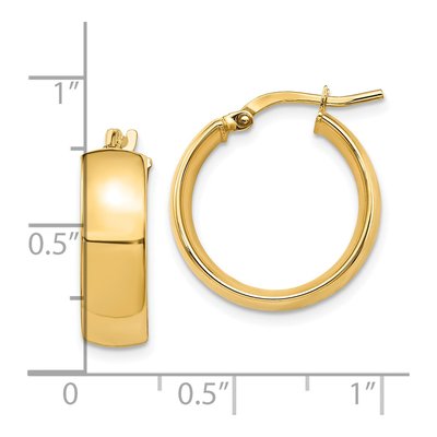 14K Yellow Gold 20mm Hoop Earrings – view 5
