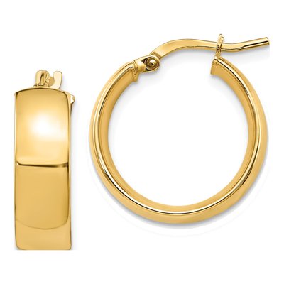 14K Yellow Gold 20mm Hoop Earrings