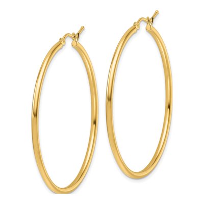 14K Yellow Gold 45mm Hoop Earrings – view 3