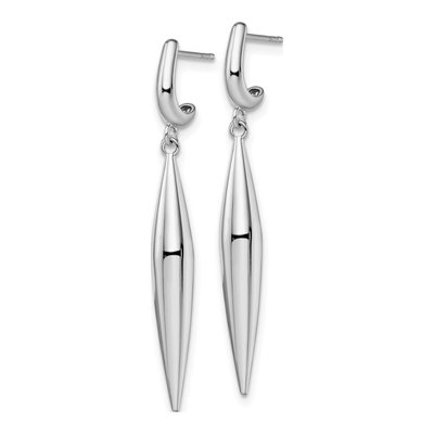 14K White Gold Dangle Earrings – view 3