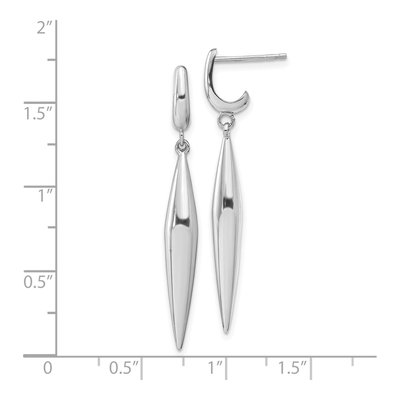 14K White Gold Dangle Earrings – view 5