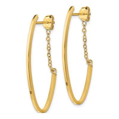 14K Yellow Gold 42mm Hoop Earrings – view 3
