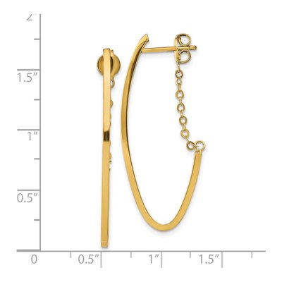 14K Yellow Gold 42mm Hoop Earrings – view 5