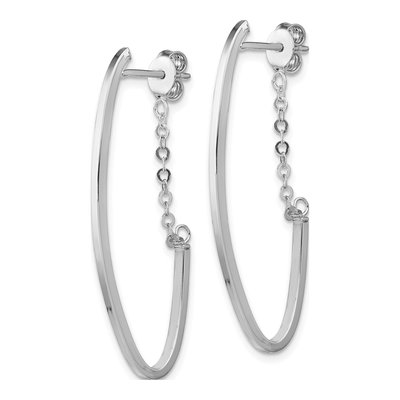 14K Yellow Gold 42mm Hollow J- Hoop Earrings – view 3