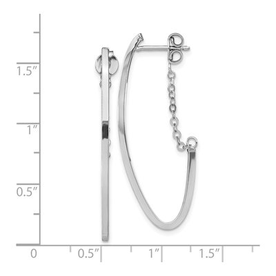 14K Yellow Gold 42mm Hollow J- Hoop Earrings – view 5