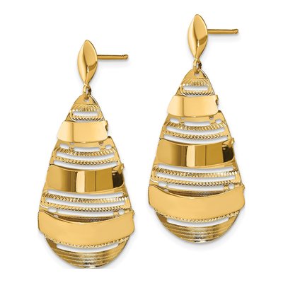 14K Yellow Gold Dangle Earrings – view 3