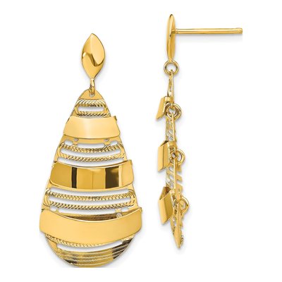 14K Yellow Gold Dangle Earrings