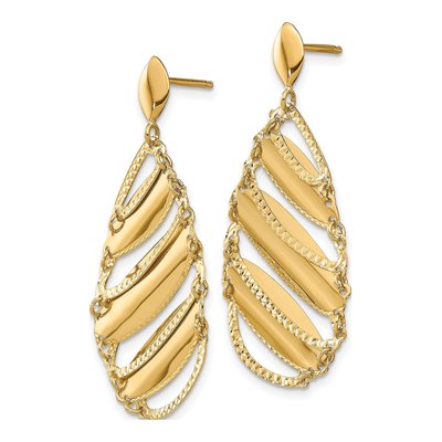 14K Yellow Gold Dangle Earrings – view 3